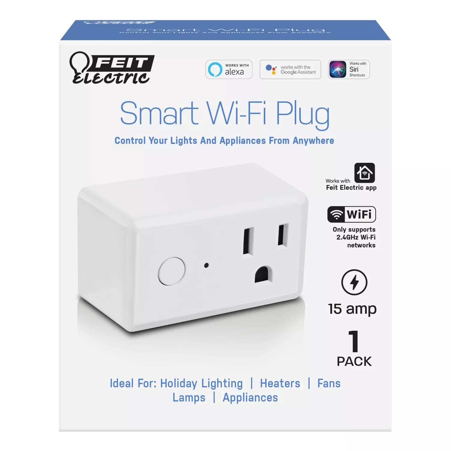 Smart Wi-fi Plug For Indoor Use, Model Plug/wifi, 15 Amp