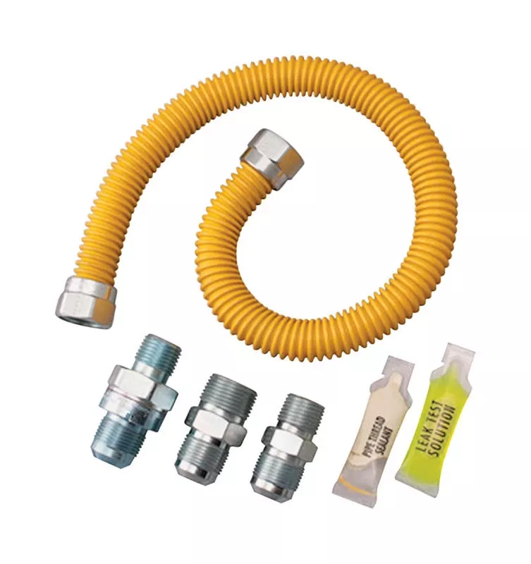 Smartsense 1/2 In. Flare X 1/2 In. D Od 36 Ft. Stainless Steel Gas Connector Kit