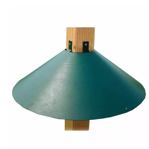 Squirrel Baffle- 21" Diameter- 4" x 4" Post Mount- Steel