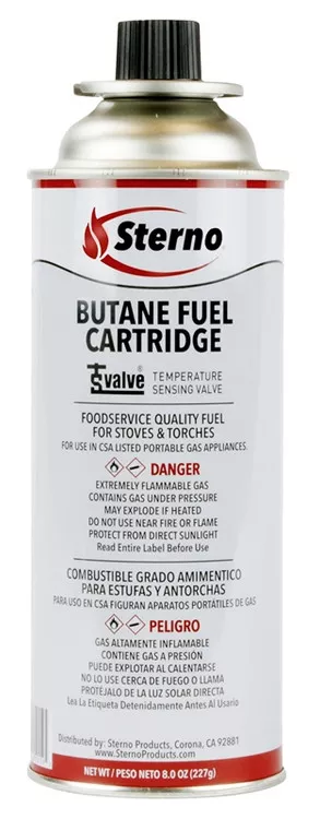 Sterno- Butane Fuel Cartridge- 8 Oz