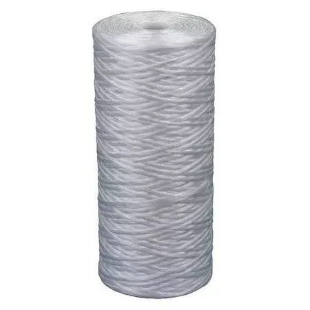 String Wound Filter Cartridge, 30 gpm, 50 Micron, 4-1/2" O.D., 9 7/8 in H