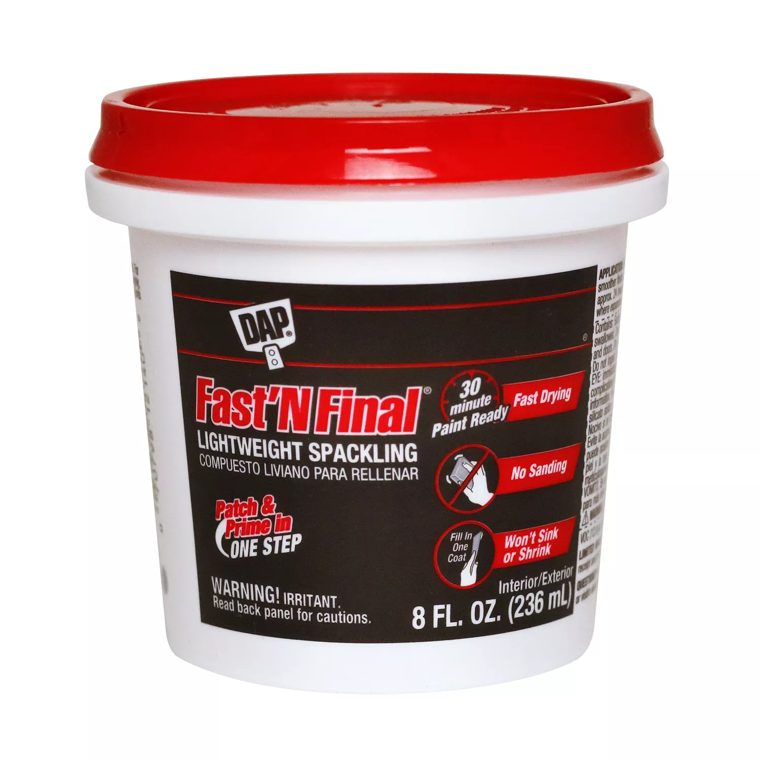 Superior Lightweight Formula Spackling, 1/2-pint