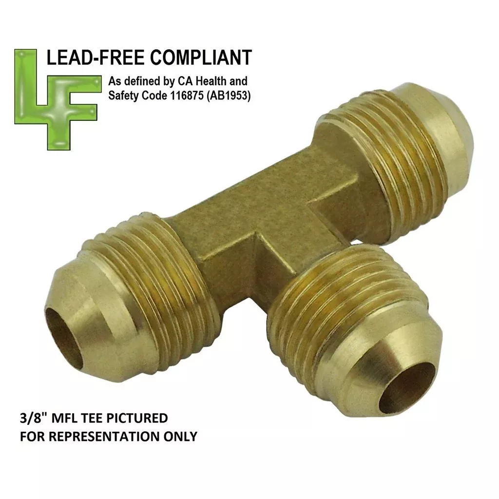 Tee – Lead-Free Brass – 3/8″Male Flare (MFL)-All