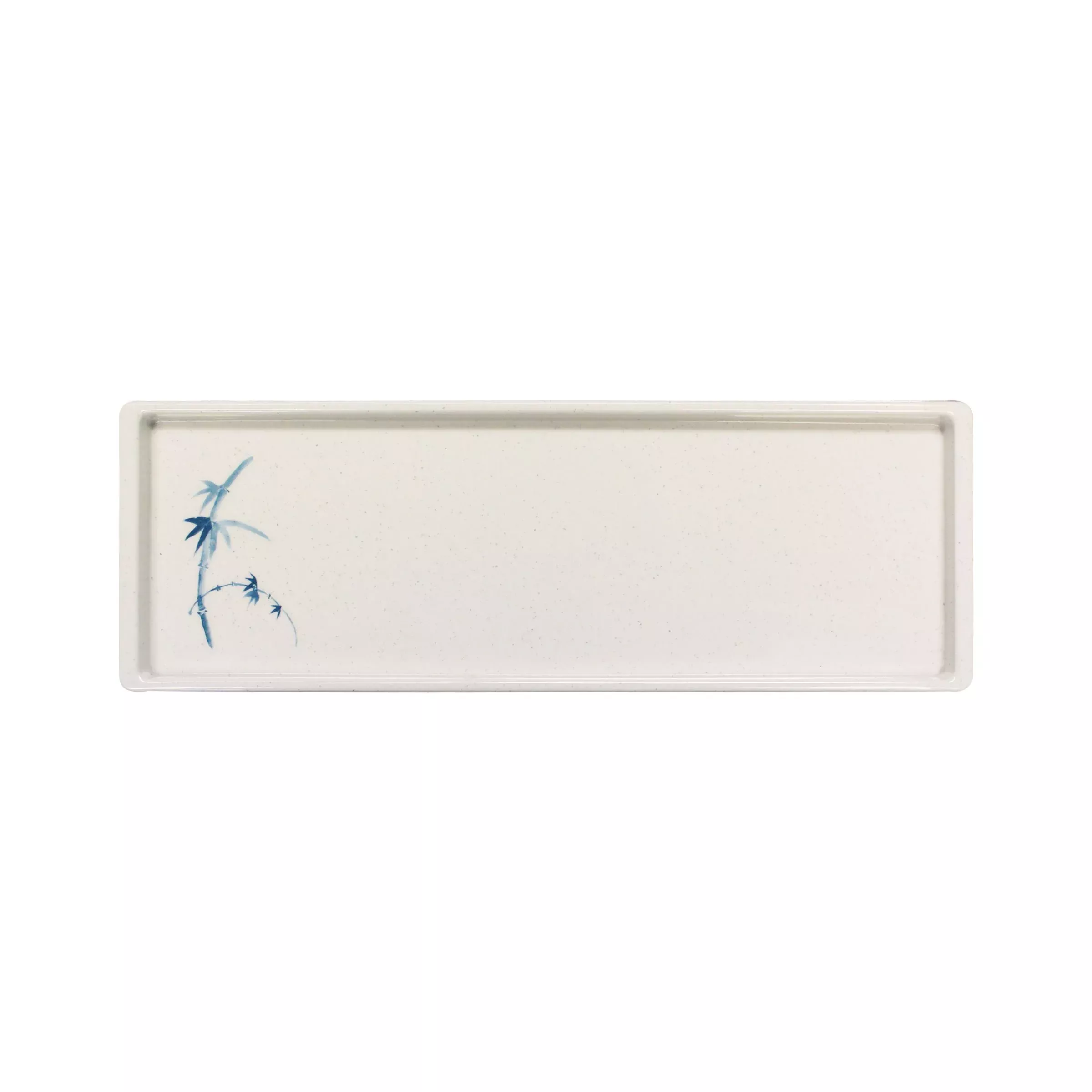 Thunder Group 0900BB 13-1/2 Inch Rectangular Sandwich Tray Break-Resistant Melamine Blue Bamboo
