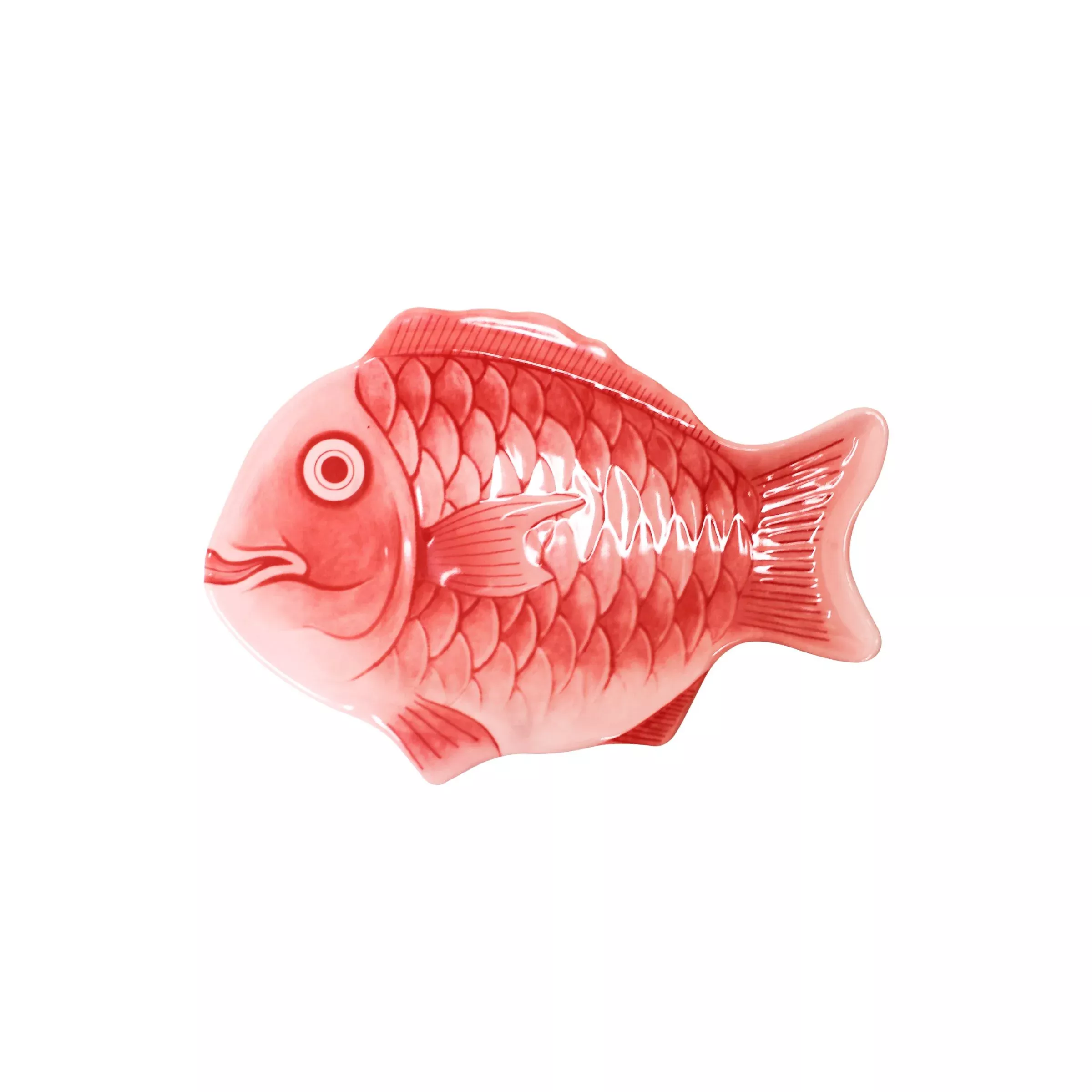 Thunder Group 1000CFR 10 Inch Break-resistant Fish Platter Melamine Red