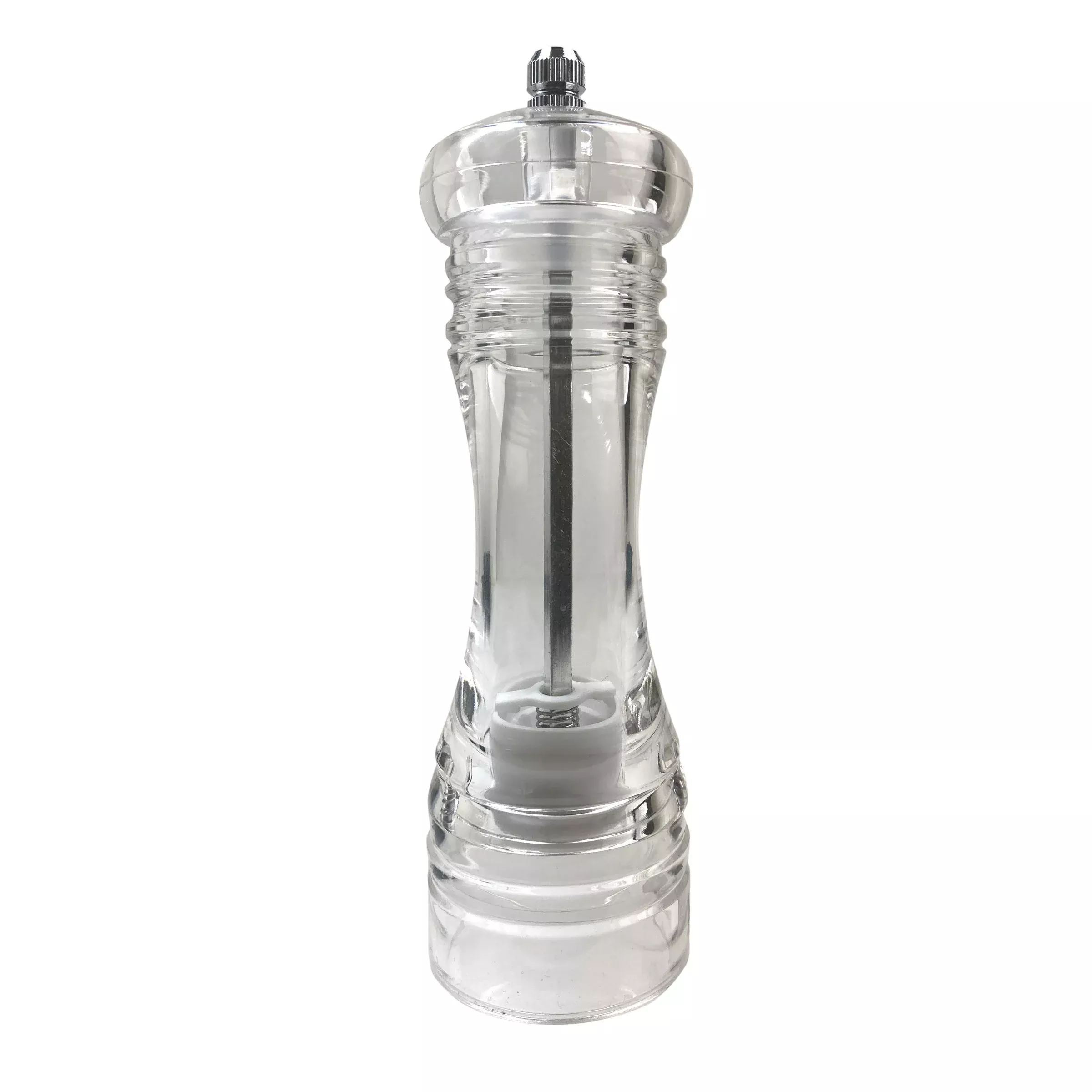 Thunder Group ACPM306C Acrylic Pepper Mill 6 Inch Round Manual Grind
