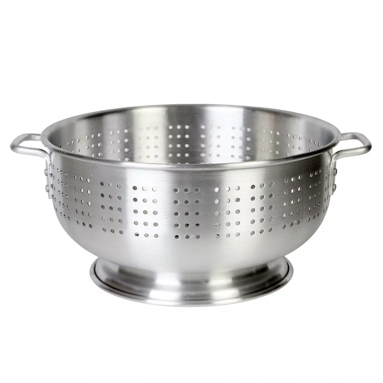 Thunder Group ALHDCO003 16 Quart Perforated Colander Aluminum with Riveted Handles