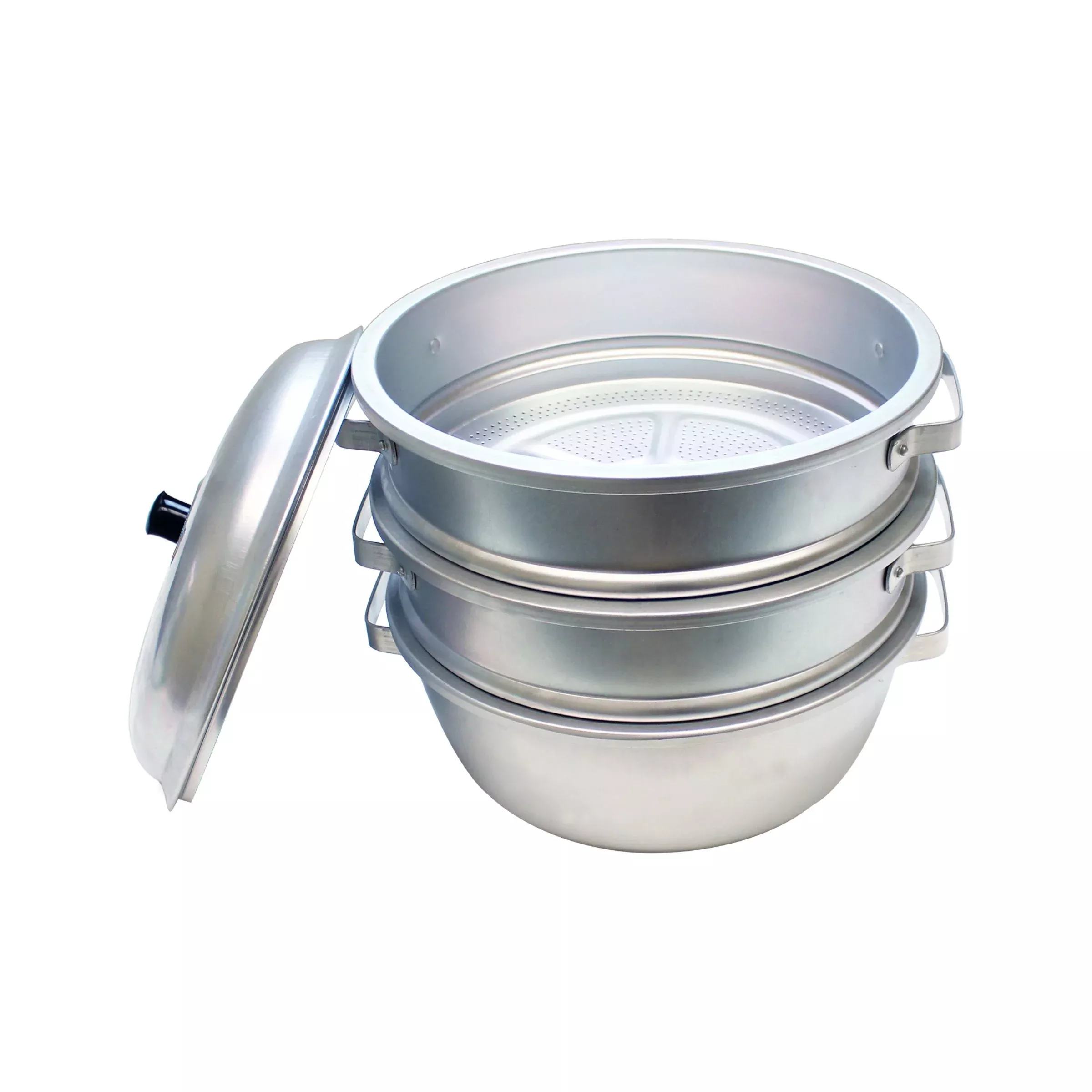 Thunder Group ALST001 11-3/8 Inch Diameter Steamer Set Aluminum with 2 Stacks