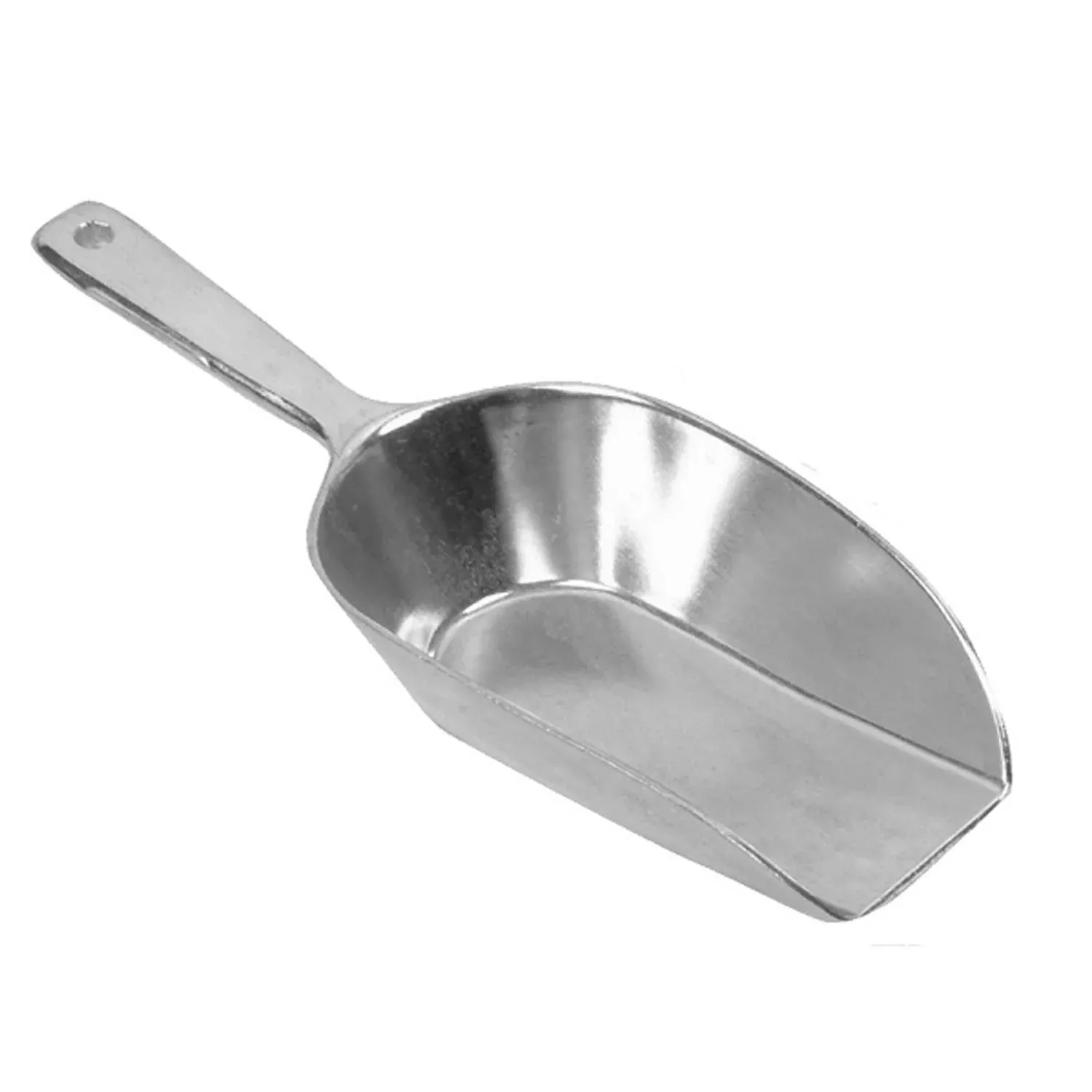 Thunder Group ALTWFC016 16 Oz Scoop Aluminum Flat Bottom Straight Edge