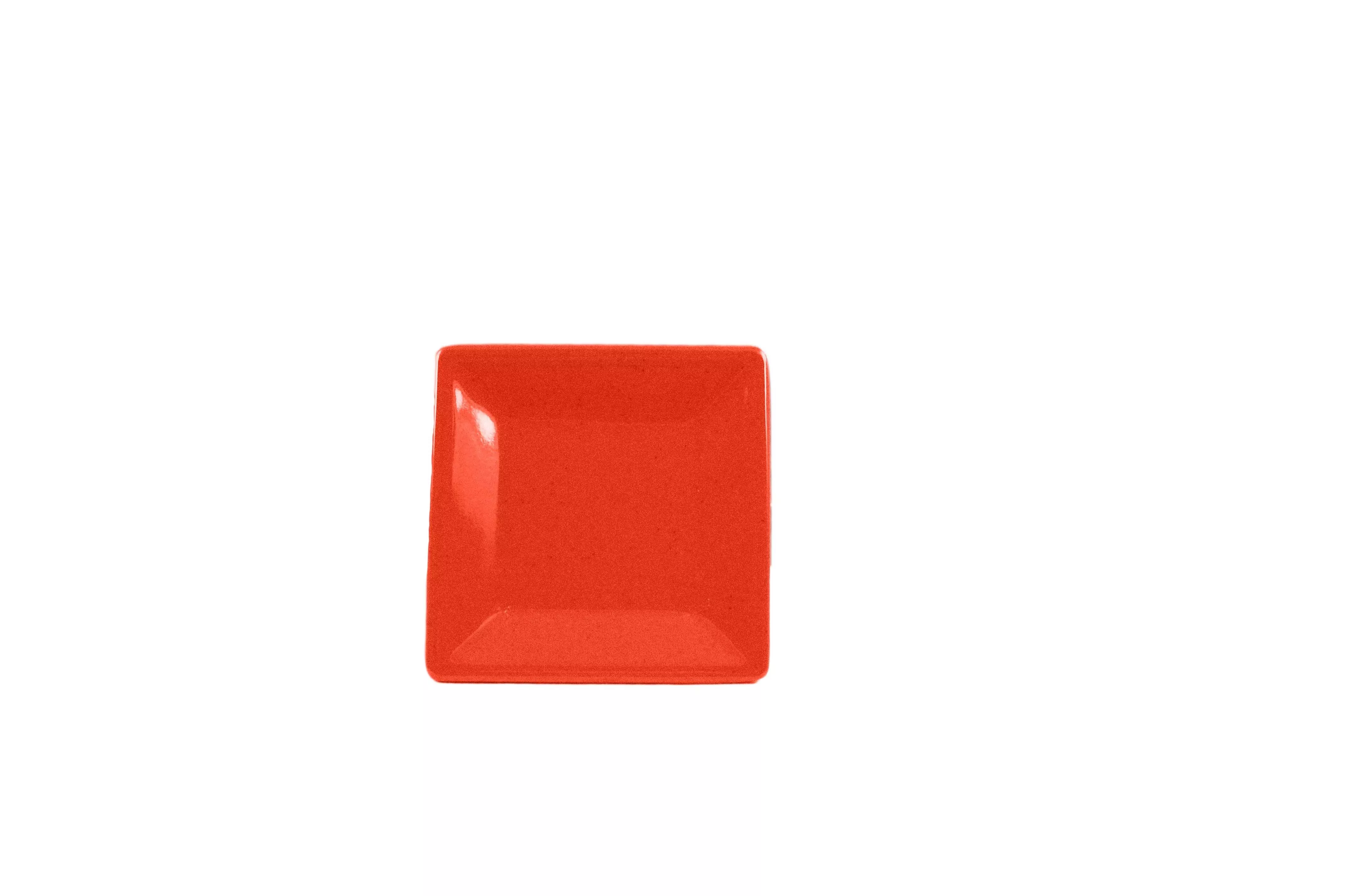 Thunder Group PS3204RD 4 Inch Square Plate BPA Free Break Resistant Melamine Passion Red