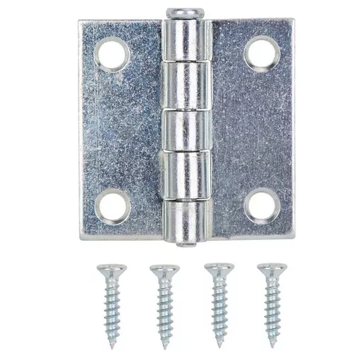 Utility Hinge- 2"- Zinc Plated- Removable Pin- With Screws