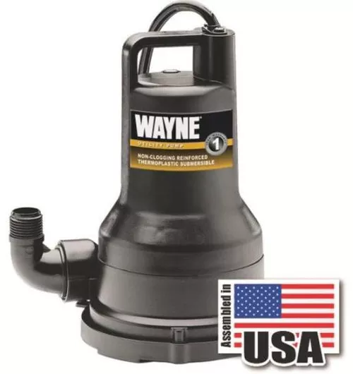 Utility Pump- Submersible- With Garden Hose Conn
