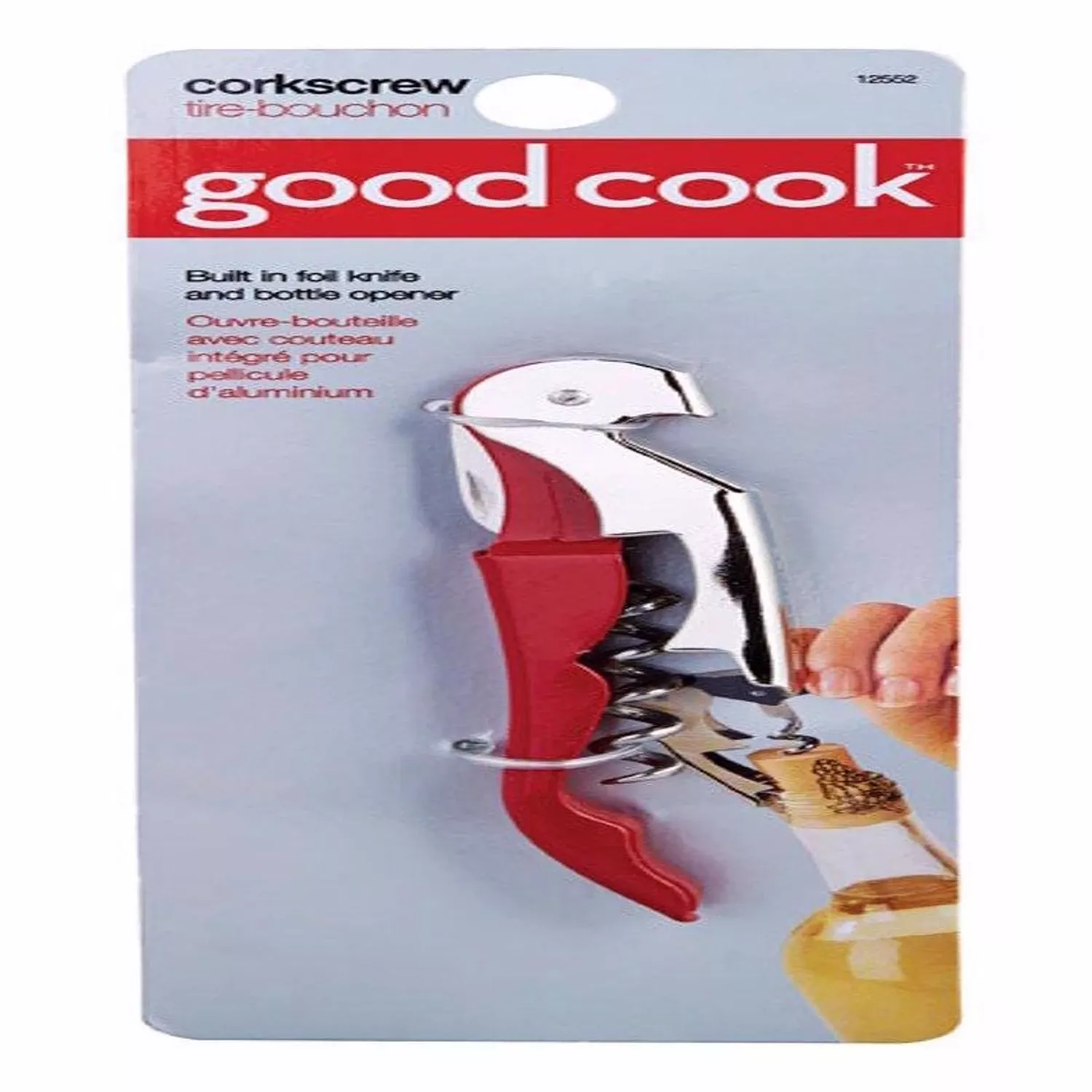 Waiter's Corkscrew, Chrome-plated/black