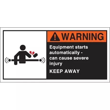 Warning Label,2-1/2inHx5inW,HP Poly.,PK5, 96156