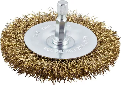 Wire Wheel Brush- 4″ Dia- Coarse- 1/4″ Shank