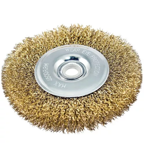 Wire Wheel Brush- 4″- Fine- 1/2″ Arbor