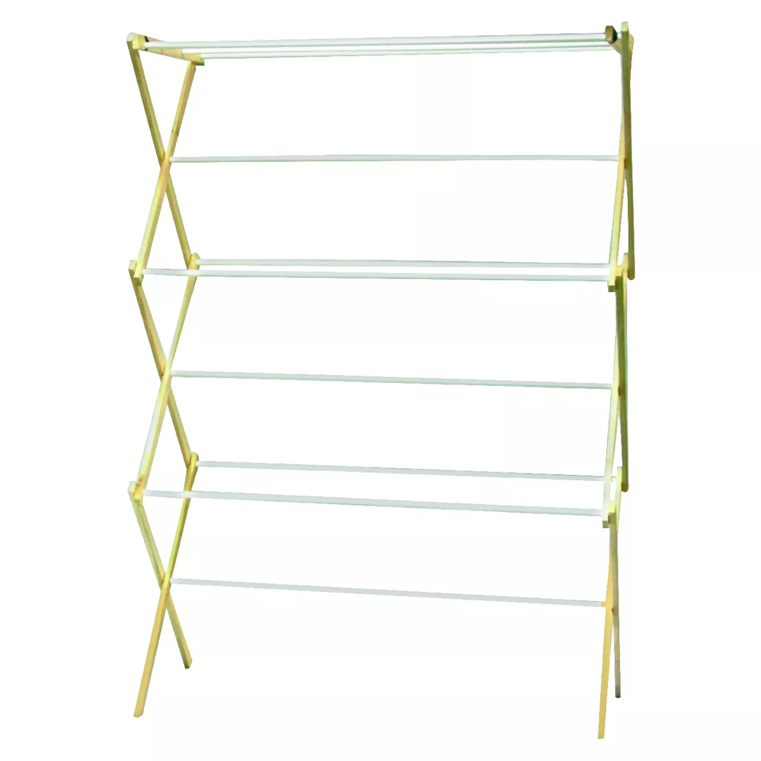 Wood Clothes Drying Rack, 10 Dowels, 25 Ft.