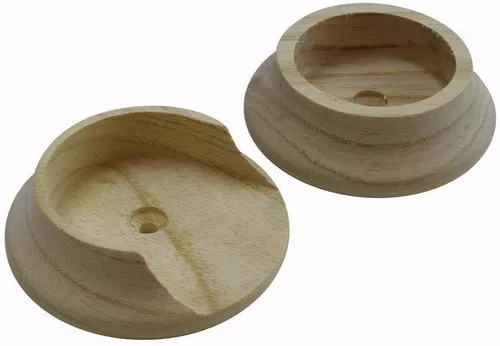 Wooden Closet Pole Socket- 1-3/8″- 1 Set- Hard Wood