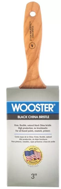 Wooster- Z1202- Black China Bristle- 3″- Paint Brush