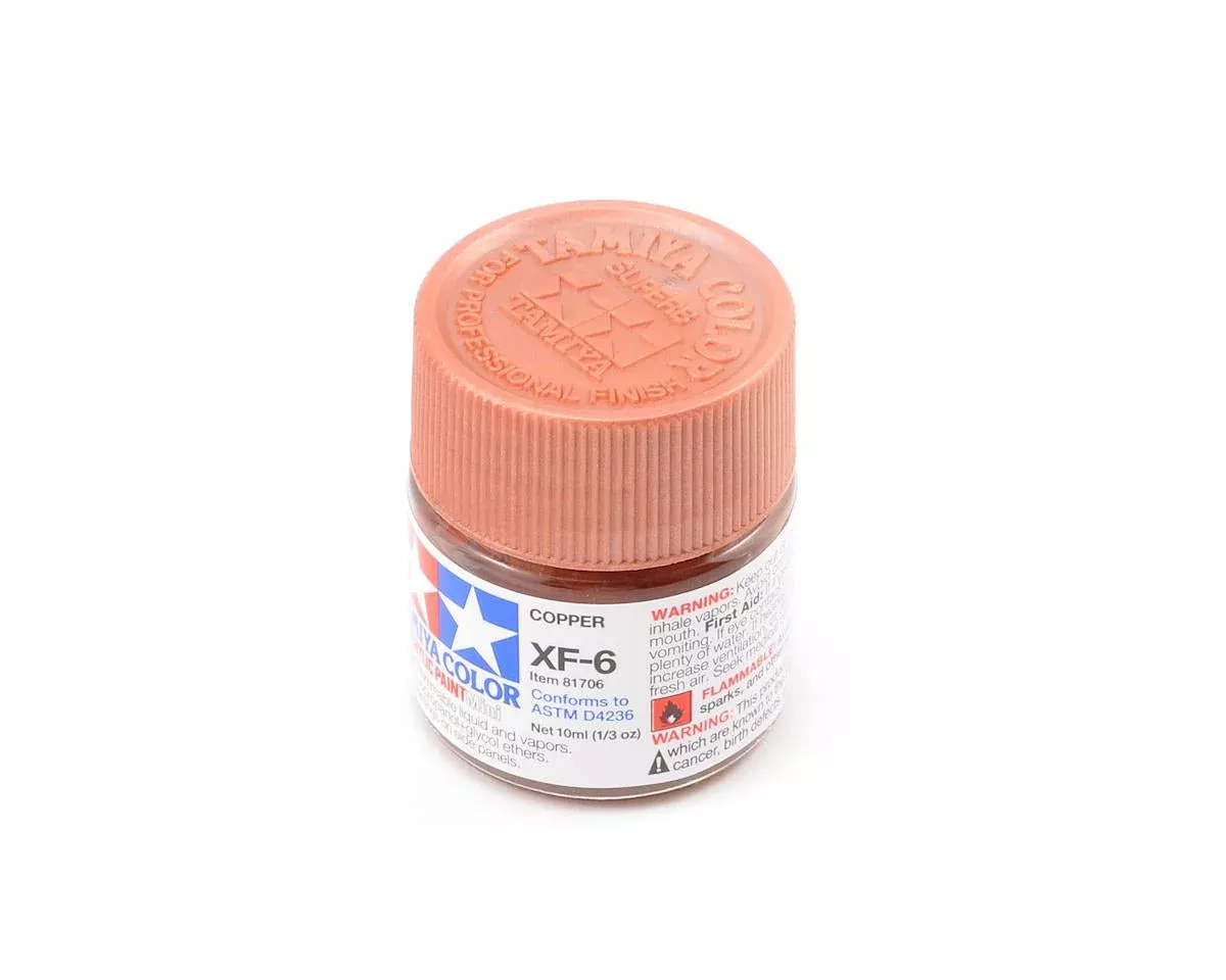 XF-6 Flat Copper Acrylic Paint 10ml Bottle (TAM81706)
