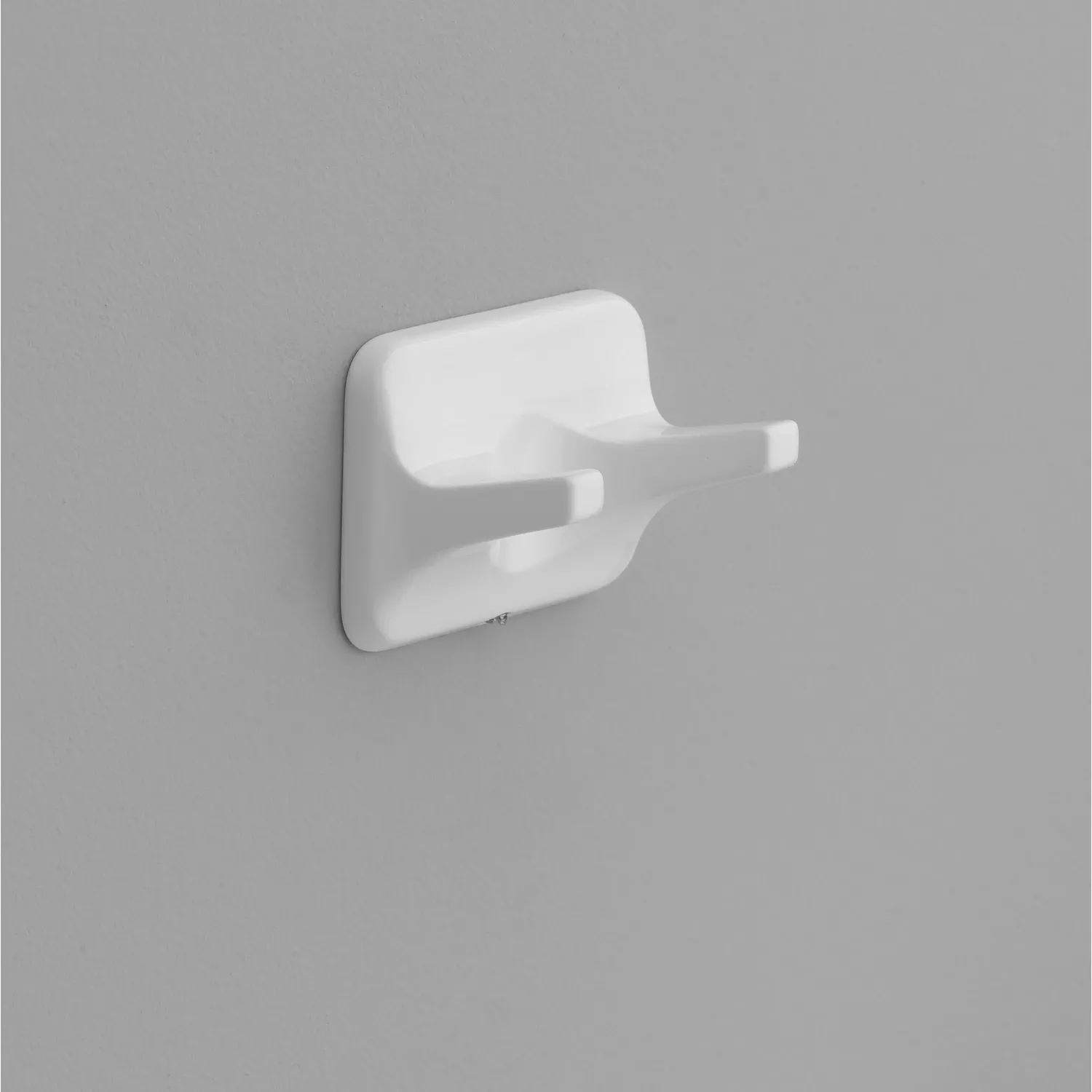 Zinc Plated White Double Robe Hook – Model 297-030607-ob
