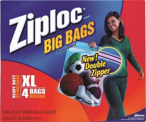 Ziploc- Extra-Large HD Big Bag- 24″ x 20″- 4 Pack